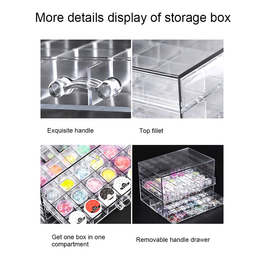 Buy Decdeal Plastic Nail Storage Case Subdivided Storage Box Accessory Case  5 Layers Transparent Acrylic Storage Drawer 120 Grid Organizer Box Organize  Storage Cosmetics Decorative Home Use from Japan - Buy authentic