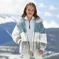 thumbnail image 5 of Bixock Toddler Girls Fleece Jackets,Girls Warm Outerwear,Kids Color Hooded Jacket Long Sleeve Double Fleece Zip Front Loose Unisex Fall Winter Warm Outerwear Toddler Clothes, 5 of 5