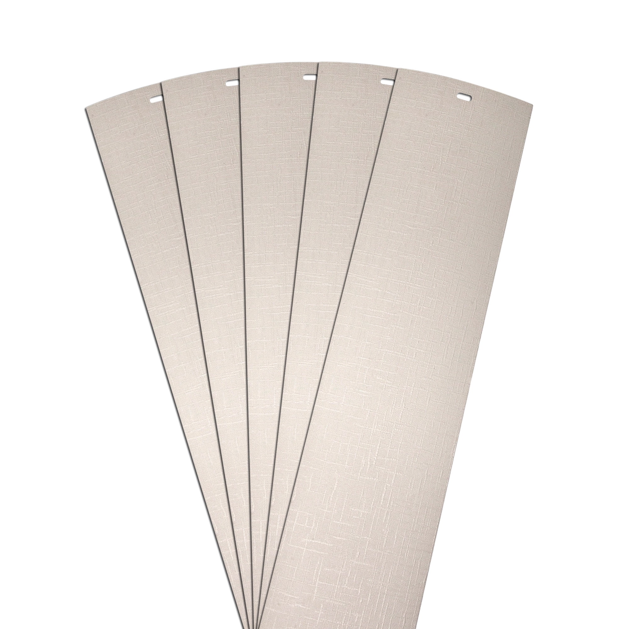 2-Pack DALIX PVC Vertical Blind Replacement Slats Curved Smooth White 98.5 x 3.5
