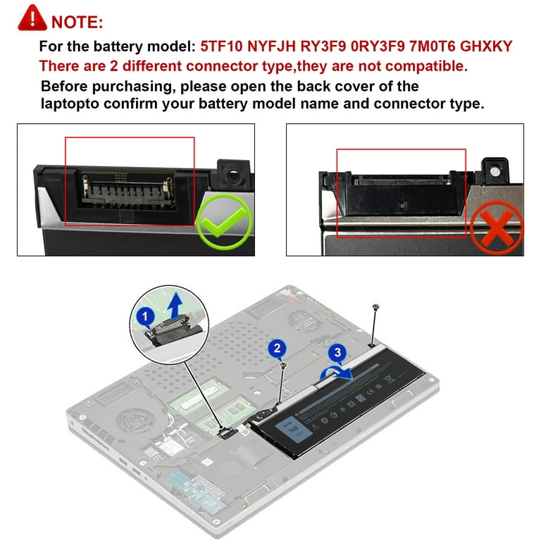 5TF10 Laptop Battery For Dell Precision 7330 7540 7530 7730 NYFJH 0RY3F9 