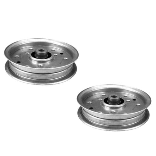 2 Flat Idler Pulleys fits MTD Fits Cub Cadet 38 42 46 54" Decks 756