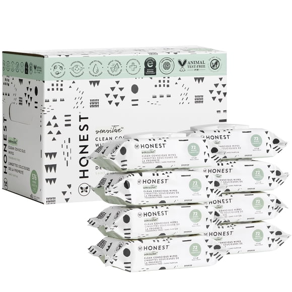 Toallitas húmedas para bebés The Honest Company Clean Conscious, sin perfume, 576 unidades