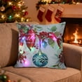 thumbnail image 4 of Christmas Themed LED Pillow, Holiday Decor with Flashing and Constant Lighting, 45x45cm Short Plush Cushion for Home Gift Idea, 4 of 6