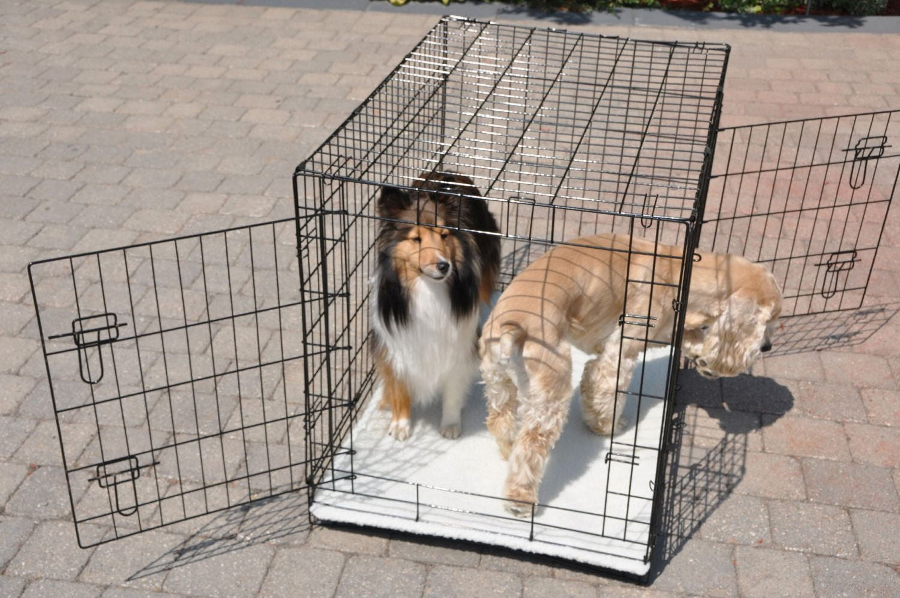 25" Wire 2 Door Dog Pet Crate With Mat