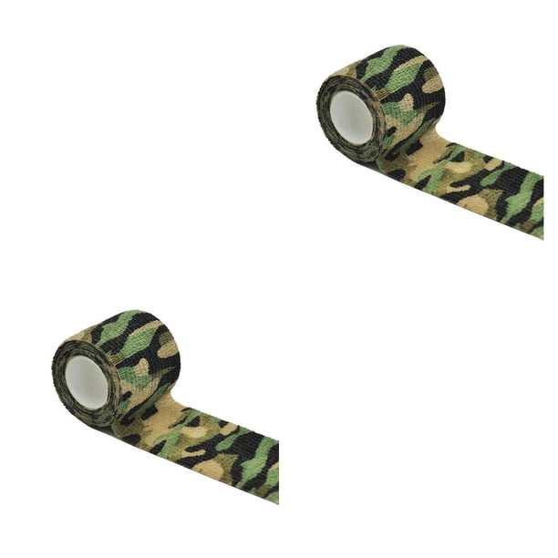 Yuarrent Envoltura elástica vendaje autoadhesivo cinta de equitación camuflaje 2,5 cm x 4,5 m Camuflaje 2.5 cm x 4.5 m 2piezas Yuarrent CBP269370