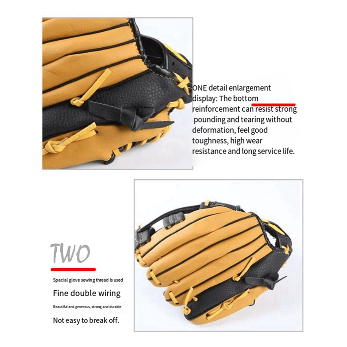 Double Layer Cowhide Youth 11.5" Baseball and Softball Glove