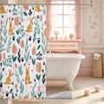 thumbnail image 3 of Manfei Kawaii Kangaroo Shower Curtain 72Wx78L,Floral Animal Bath Curtain, 3 of 6