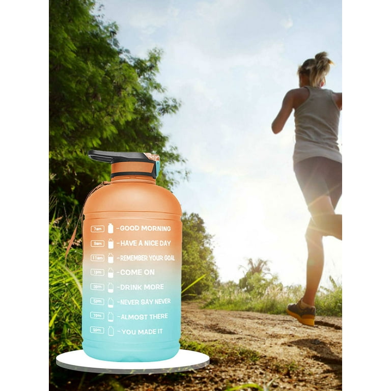 Motivational Water Bottle With Time Marker Straw Bpa Free - Temu