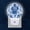 Beautiful Blue And White Pattern With Floral Ornament, variant on Round LED Night Lights Lamp with Dusk to Dawn Sensor, Beautiful Fairy With Colorful Wings Is Flying In The Air Night Light Plug Into Wall for Kids Room, Bedroom, Bathroom, Kitchen, Hallway