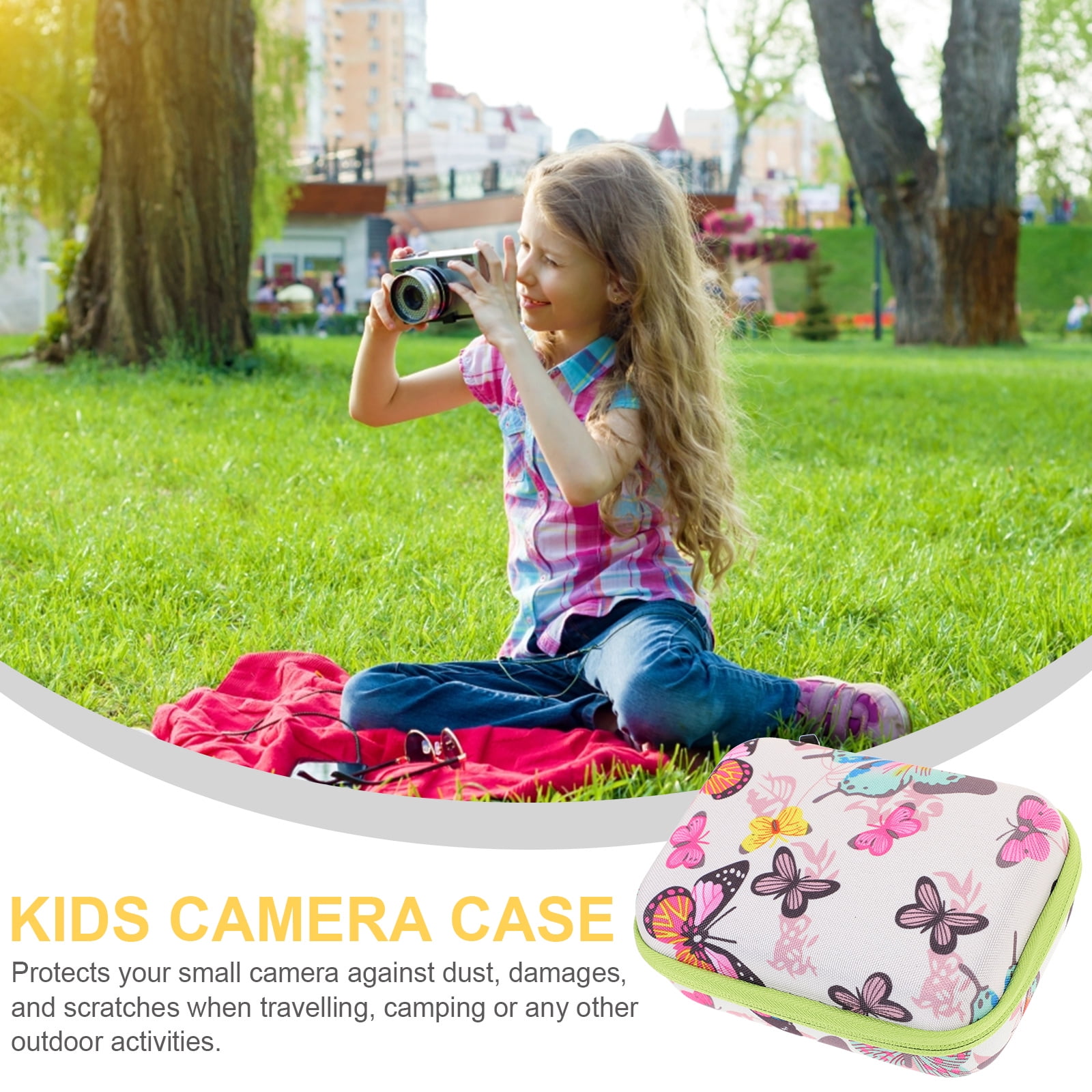 Frcolor Kids Camera Case Small Camera Bag Portable Carrying Camera Case
