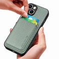 thumbnail image 4 of For Iphone 15 Carbon Fiber Leather Card Magsafe Phone Case(Green),iPhone 13 Pro, 4 of 8