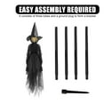 thumbnail image 6 of Halloween Decorations Outdoor, Light Up Witches Holding Hands Witches with Stakes, Standing Witch Halloween Decor for Yard Garden Outdoor Lawn Porch House (4x Poles 1x Ground Plug), 6 of 7