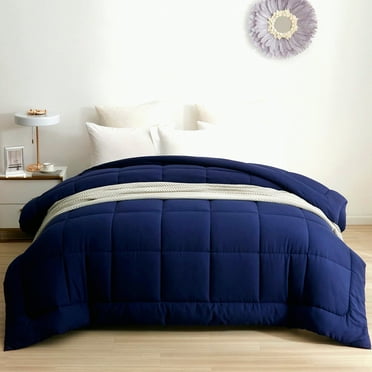 Blue Bliss All Season Full Size Comforter - 240 GSM Quilted Bedding with Corner Tabs, Machine Washable Microfiber Down Alternative Comforter