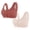 Red, variant on Front Closure Bras for Women Womens Bralettes 2-Pack Supportive Bralettes No Underwire Posture Correcting Retro Full Coverage Brassiere Solid Embroidered Underwear for Lady Workout XXL Purple