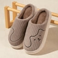 thumbnail image 5 of Fuzzy Slippers For Women Couples Men On Furry Flat Home Winter Round Toe Keep Warm Prints Slippers Shoes Warm Cozy Winter House Slippers Bedroom Indoor House Shoes, 5 of 7