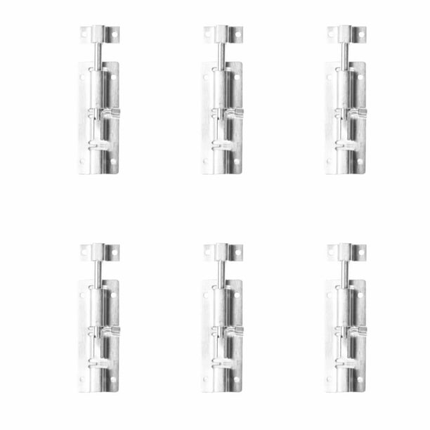 Cerrojo Cerradura de cerrojo para puerta Perno de barril deslizante plateado de acero inoxidable no deformable Con tornillos profesionales Viene para todo tipo de puertas internas 6 piezas (1,5 pulgadas) Sailing Electrónica