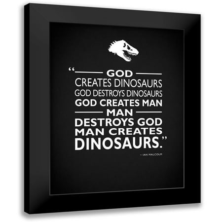 Rogan Mark 15×18 Black Modern Framed Museum Art Print Titled – Jurassic Park – Creates