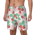 thumbnail image 2 of Uemuo Strawberry Pattern Mens Swim Trunks Quick Dry Board Shorts with Mesh Lining, Stretch Beach Shorts Quick Dry No-Chafing Board Shorts-X-Large, 2 of 9