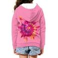 thumbnail image 3 of DISNIMO Tie-Dye Zipper Hoodies for Girls Pink Zip Up Hoodie Jacket Boys Zip Hoodie Sweatshirt Girl Hooded Sweatshirts for Girls Trendy Graphic Hoodie Jackets for Children Fall Coat Hoodie 6-7, 3 of 7