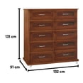 thumbnail image 4 of Cajonera Kessa Muebles  Chapala 10 cajones tabaco, 4 of 5