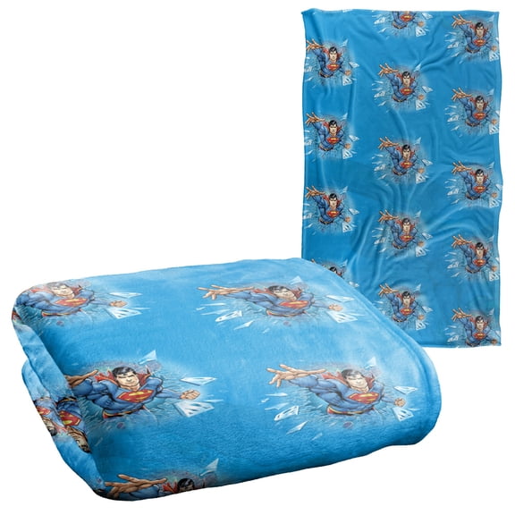 Superman Breaking Through Ice Officially Licensed Silky Touch Super Soft Throw Blanket 36" x 58"