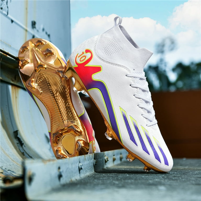 Latest Gold Plated Bottom High End 3 Color Firm Ground Soccer Shoes Walmart