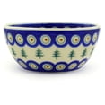 thumbnail image 3 of Polish Pottery 5¼-inch Bowl (Peacock Pines Theme) Hand Painted in Boleslawiec, Poland + Certificate of Authenticity, 3 of 6