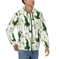 thumbnail image 4 of Zip Up Hoodies for Men - Calla Lily Flowers Bloom Long Sleeve Comfrt Men'S Fashion Hoodies & Sweatshirts, Jackets for Men Hoodies Pullover Clothing Clothes with Pouch, 4 of 5