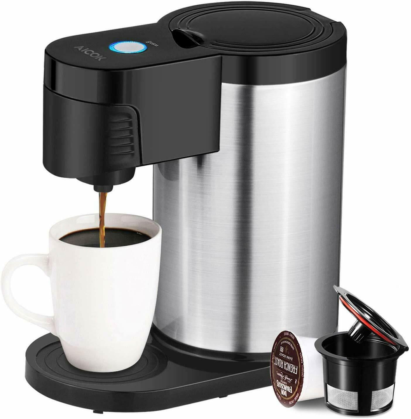 Aicok MC K03A Single Serve Coffee Maker Cup Most Pods Including K