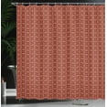thumbnail image 3 of Ambesonne Geometric Shower Curtain, Squares Rounds Ornament, 69"Wx84"L, Dark Rust Redwood, 3 of 4