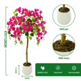 thumbnail image 6 of Accreate Artificial Bougainvillea Tree, Artificial Flower Plant with Natural Wooden Trunk, Artificial Flowers, Indoor Outdoor Plant Decorations for Huas, Office, Wedding, Pink, 6 of 7