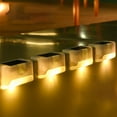 thumbnail image 5 of QTOCIO Solar Outdoor Lights, Solar Lights Outdoor 4 Pack Outdoor Lights For Patio Brown Solar Step Lights LED Water Proof Lighting For Outdoor Stair Patio Yard Fence, 5 of 6