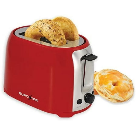 EUROSTAR ET751R 2-Slice Cool Touch Wide-Slot Toaster, Red