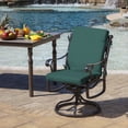 thumbnail image 3 of ARDEN 2-Pack Outdoor Patio Dining Chair Cushion, 20x44, Rain-Proof Seat Pad, Fade-Resistant Outdoor Cushion Peacock Blue Green Texture, 3 of 11