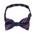 thumbnail image 2 of Premium Men's Striped Adjustable Tuxedo Neck Bowtie Bow Tie, 2 of 2