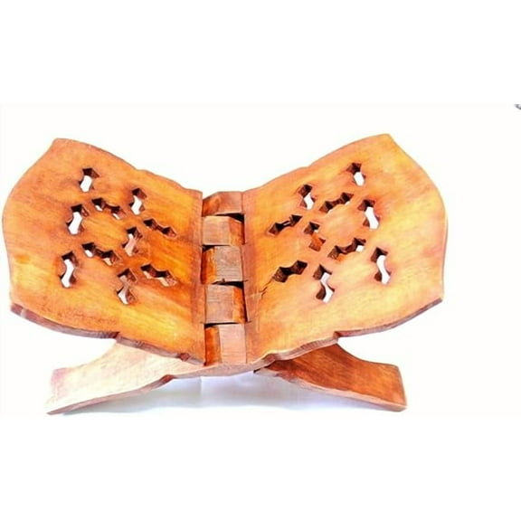Hand Carved Hand Painted Wooden REHAL Ramayana GITA Quran Book Reading Stand