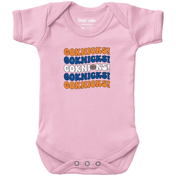 Newborn & Infant Chad & Jake Light Pink New York Knicks Groovy Bodysuit