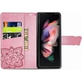 thumbnail image 5 of for Samsung Galaxy Z Fold5 Wallet Case for Women Girls, Shiny Butterfly Flower PU Leather Cover with Card Slot Holder Flip Phone Case for Samsung Galaxy Z Fold 5 Rhinestone Pink, 5 of 18