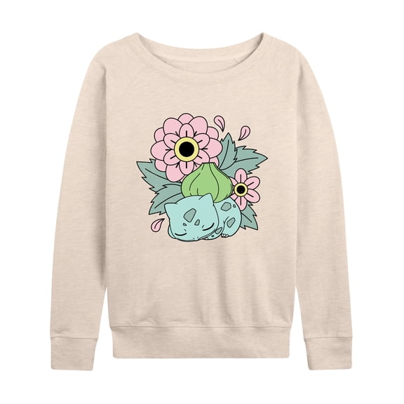 Pokémon - Bulba Flowers - Women's Lightweight French Terry Long Sleeve Shirt