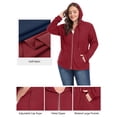 thumbnail image 3 of Gleelist Women's Full Zip Up Hoodie Sweatshirts Plus Size Long Sleeve Oversized Casual Hoodies Sweatshirt Jackets with Pockets(1X-5X), 3 of 8