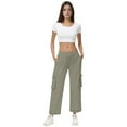 thumbnail image 6 of JJHGVB Joggers for Women Petite Pants Women's Fashionable And Casual Workout Pants With High Waist Pants With Zipper Suitable For Jogging And Drawstring Pants Women Womens Sweatpants Green 3XL, 6 of 7