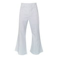 thumbnail image 3 of 70s Disco Pants for Men Mens Bell Bottom Dress Pants Stylish Dancing Trousers (White XL), 3 of 3