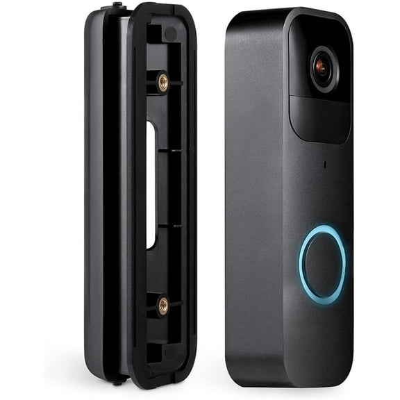 Wasserstein Horizontal Adjustable Angle Mount and Wall Plate for Blink Video Doorbell (Black) - 35° to 55° Adjustment
