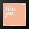 thumbnail image 2 of Grey, Jace 15x15 Black Modern Framed Museum Art Print Titled - I Love You, 2 of 5