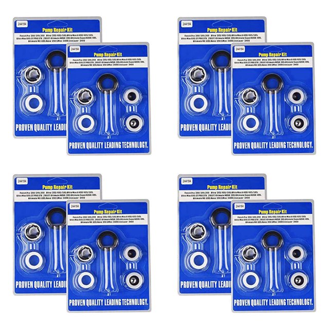 244194 Kit de Réparation de Pompe de Rechange pour Pulvérisateur de Peinture Airless 390 395 490 495 595 3400 Compatible (8 Pack)