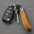 thumbnail image 3 of Leather Car Keychain, Universal Key Fob Holder, 360° Rotatable, Anti-lost D-ring, 2 Keys, 3 of 5