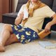 thumbnail image 5 of Balery Funny Chicken Pantalones cortos de pijama de punto de algodón para hombre con cinturilla y bolsillos-4X-Large, 5 of 6