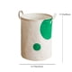 thumbnail image 3 of Cesta plegable de algodón para ropa de lino con asas para ropa, juguetes y almacenamiento en casa, 3 of 7
