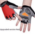 thumbnail image 4 of Guantes deportivos de medio dedo para hombres y mujeres, para ciclismo al aire libre, fitness, transpirables, con absorción de impactos, antideslizantes, para exteriores, guantes de medio dedo, 4 of 5