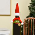 thumbnail image 5 of Juego de 10 mini gorros y bufandas navideñas de Papá Noel para decoración de botellas de vino, 5 of 5